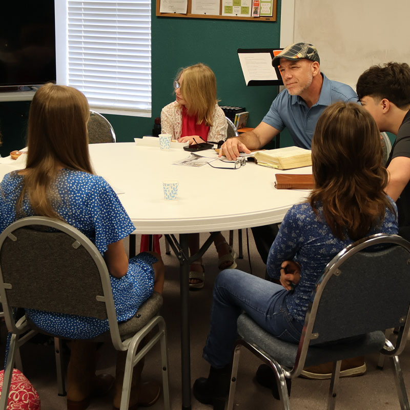 Mr. B teaching the youth groups Sunday School class at Trinity