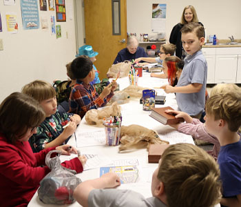 Trinity Baptist kids children's church class on Sunday Morning