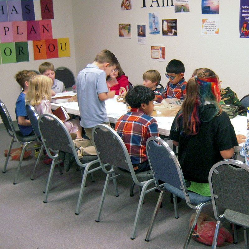 Children's church during Sunday Service at Trinity Baptist
