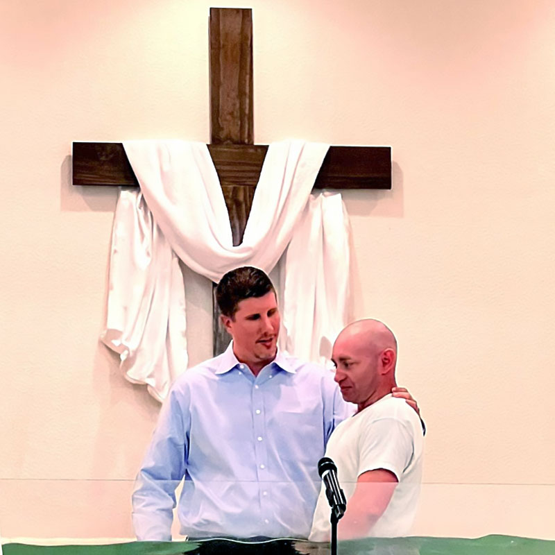 Pastor Kevin Baptizing an adult