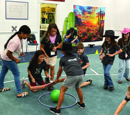 Kids playing games at Trinity Baptist Church's VBS in Lakeland, FL.