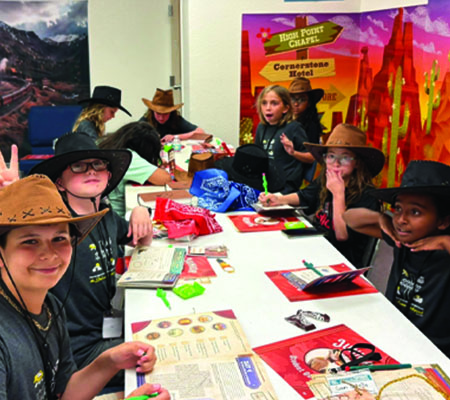 Kids in class at Trinity Baptist Church's VBS in Lakeland, FL.