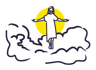 Clipart of Jesus in the clouds to show the wonder of his return.