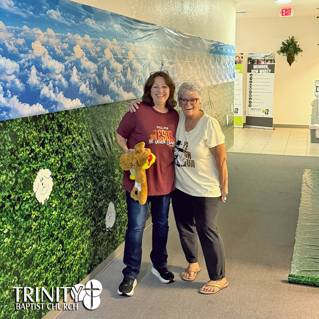 Vacation Bible School at Trinity Baptist Church of Lakeland, FL featured Answers in Genesis program Emerald Crossing, a journey through Psalm 23. We are showing pictures of our volunteers who help setup the decorations, teach the children, and pray for the children every night of VBS
