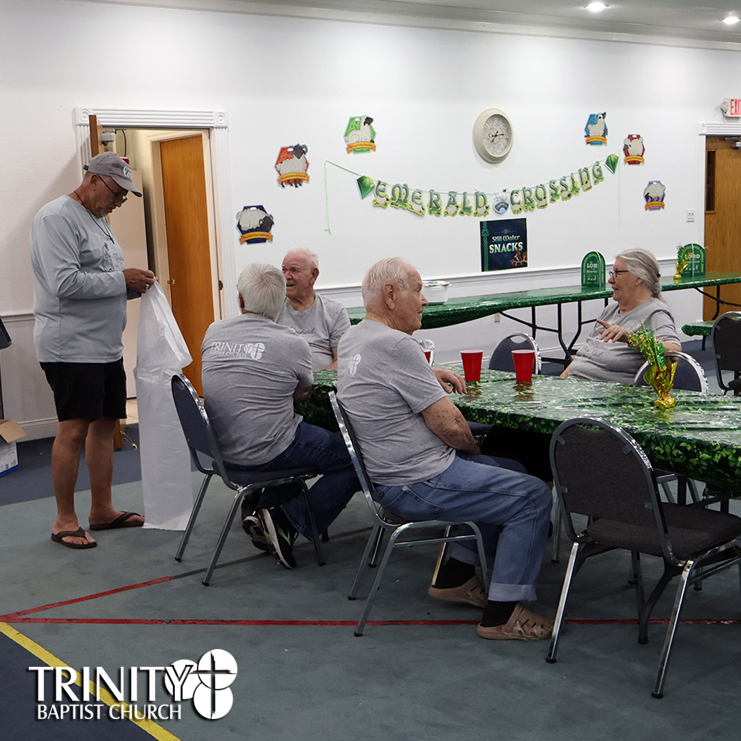 Vacation Bible School at Trinity Baptist Church of Lakeland, FL featured Answers in Genesis program Emerald Crossing, a journey through Psalm 23. We are showing pictures of our volunteers who help setup the decorations, teach the children, and pray for the children every night of VBS