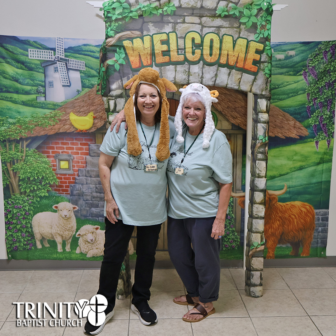 Vacation Bible School at Trinity Baptist Church of Lakeland, FL featured Answers in Genesis program Emerald Crossing, a journey through Psalm 23. We are showing pictures of our volunteers who help setup the decorations, teach the children, and pray for the children every night of VBS