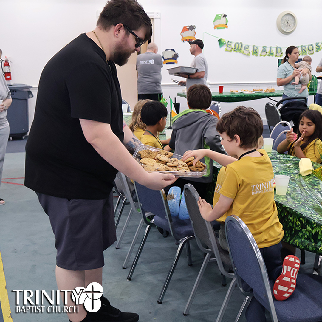 Vacation Bible School at Trinity Baptist Church of Lakeland, FL featured Answers in Genesis program Emerald Crossing, a journey through Psalm 23. We are showing pictures of our volunteers who help setup the decorations, teach the children, and pray for the children every night of VBS