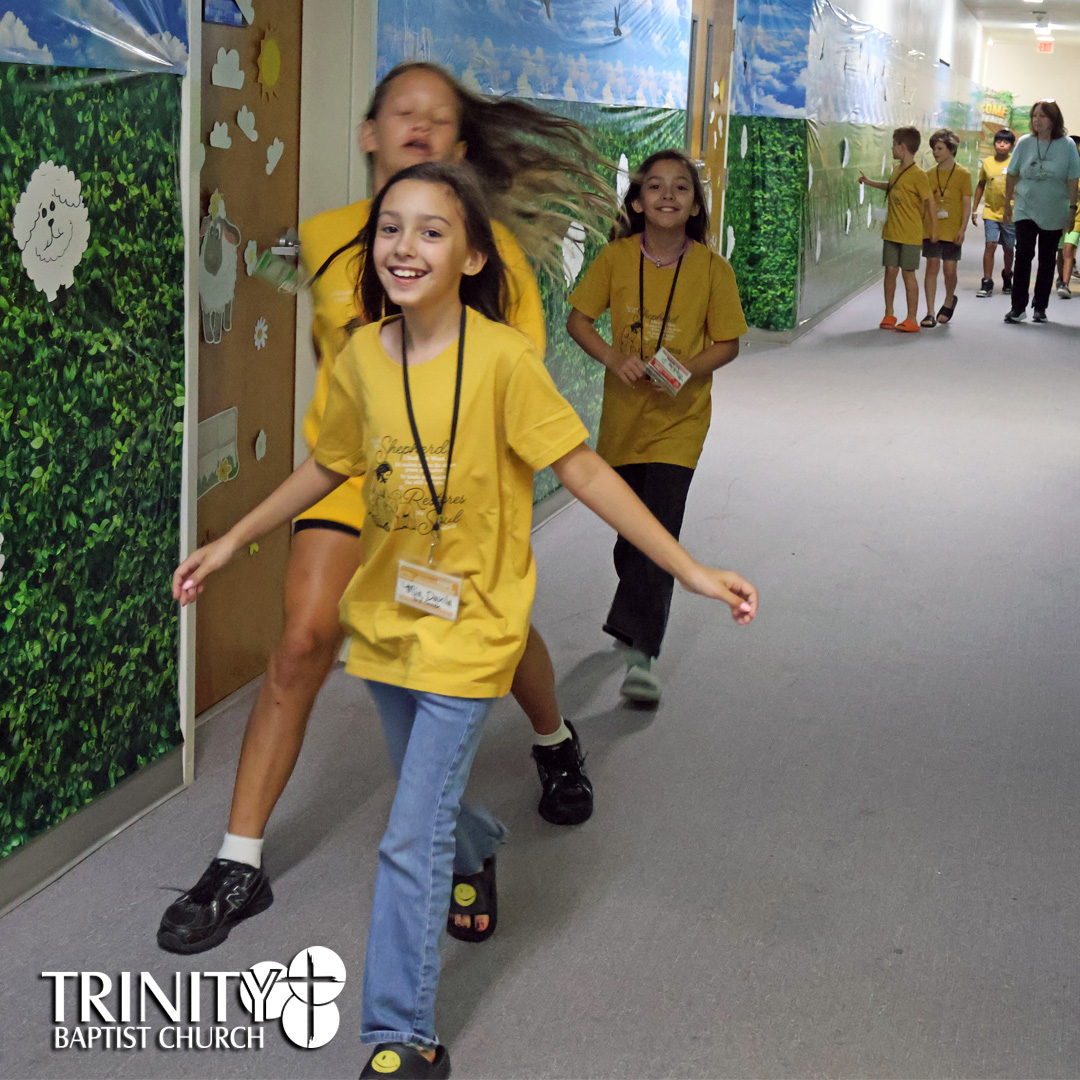 Vacation Bible School at Trinity Baptist Church of Lakeland, FL featured Answers in Genesis program Emerald Crossing, a journey through Psalm 23. We are showing pictures of the children who came every night during the week.