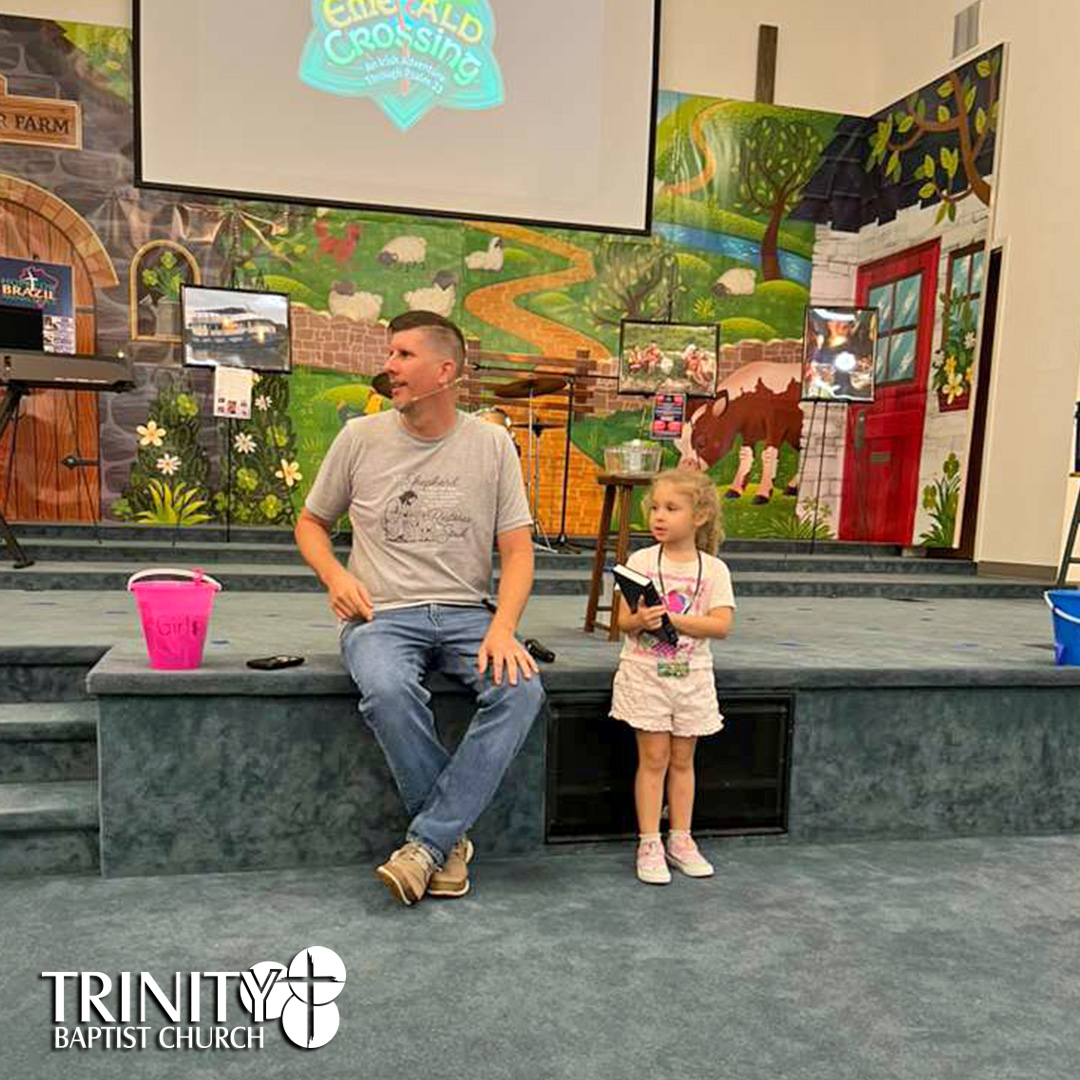 Vacation Bible School at Trinity Baptist Church of Lakeland, FL featured Answers in Genesis program Emerald Crossing, a journey through Psalm 23. We are showing pictures of the children who came every night during the week.