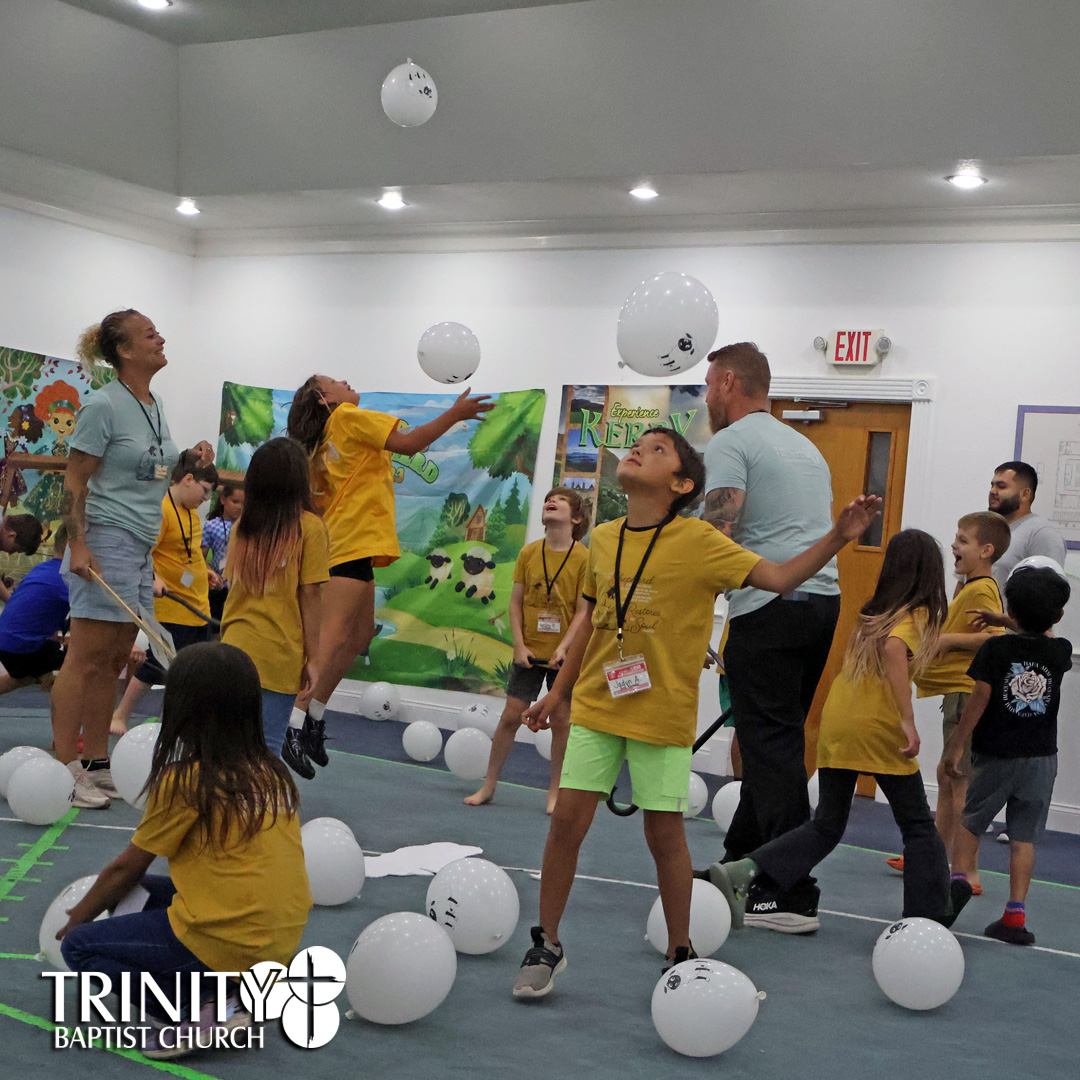 Vacation Bible School at Trinity Baptist Church of Lakeland, FL featured Answers in Genesis program Emerald Crossing, a journey through Psalm 23. We are showing pictures of the children who came every night during the week.