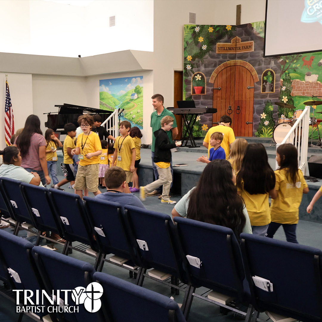 Vacation Bible School at Trinity Baptist Church of Lakeland, FL featured Answers in Genesis program Emerald Crossing, a journey through Psalm 23. We are showing pictures of the children who came every night during the week.