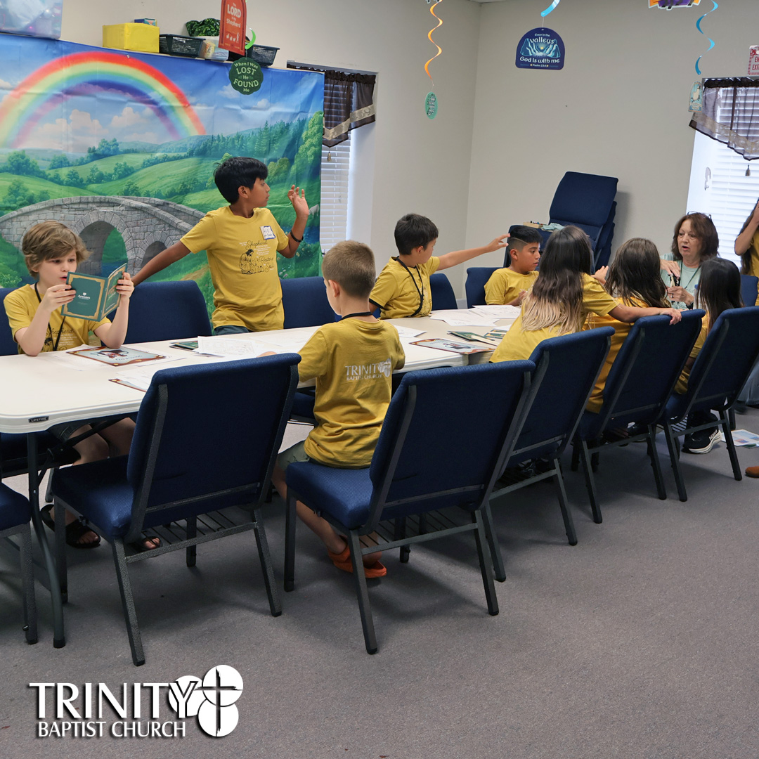 Vacation Bible School at Trinity Baptist Church of Lakeland, FL featured Answers in Genesis program Emerald Crossing, a journey through Psalm 23. We are showing pictures of the children who came every night during the week.