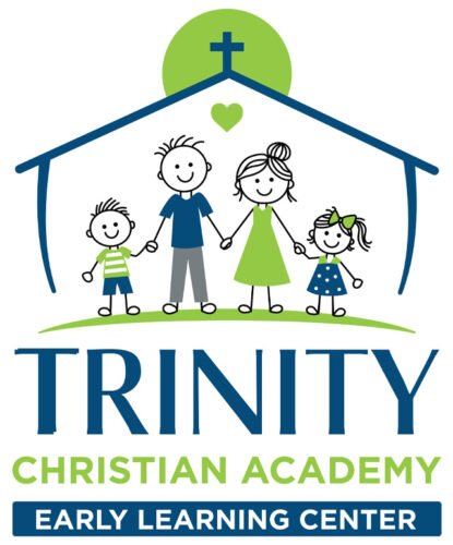 Trinity Christian Academy Early Learning Center full color logo. Trinity Christian Academy Early Learning Center is a childcare center for ages infant to 5 years old teaching Biblical truth and providing solid foundations based on the gospel.